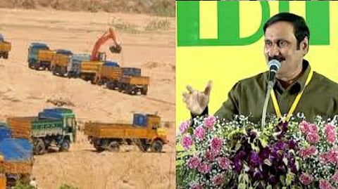 PMK Leader Anbumani Ramadoss criticized policy of opening 30 new sand quarries in Tamil Nadu by dmk govt