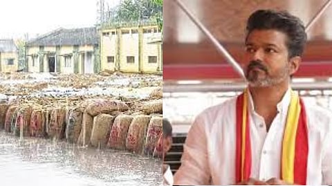 TVK Vijay said DMK Government Negligence Of Paddy grains soaked, wasted in rain, rulers sure to go home