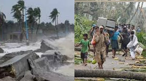 Cyclone Mondha landfall near Kakinada, lashing 12 districts with heavy rain and gusty winds
