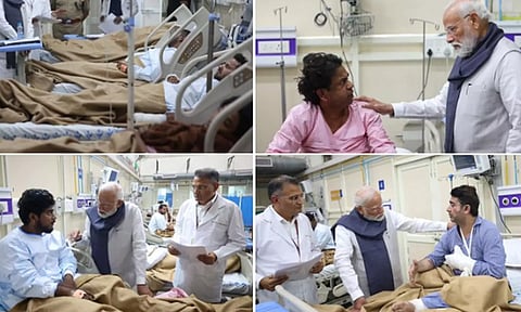PM Narendra Modi Visit Those injured in Delhi Car Bomb Blast Incident in Red Fort