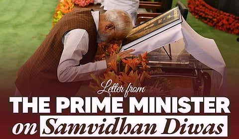 PM Narendra Modi Tribute To 76th Constitution Day Today Of Samvidhan Divas Celebrated To Commemorate Adoption of Constitution of India