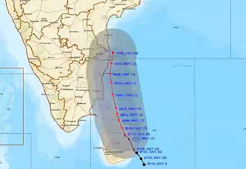 Cyclone ditwah slowed down, moving at a speed of 7 kmph, red alert has been issued for 4 districts