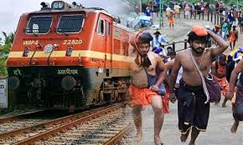 Sabarimala Ayyappa devotees banned to lighting lamps, camphor on trains to offer prayers