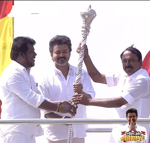 Vijay angrily stated DMK is evil force, TVk is pure force, contest in the upcoming elections will be between two