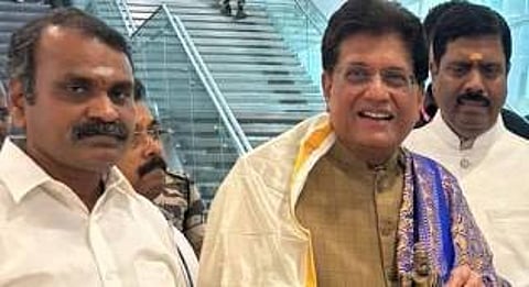 Tamil Nadu BJP election in-charge Piyush Goyal holds discussions with AIADMK general secretary Edappadi Palaniswami regarding seat sharing
