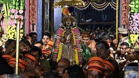 on the occasion of Vaikuntha Ekadashi. ‘Paramapadavasal’ opened opened at Srirangam Ranganathar Temple, Devotees worshipped Perumal