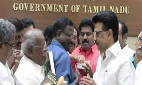 Chief Minister Stalin announced implementation of Tamil Nadu government's guaranteed pension scheme for government employees, teachers