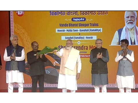 Prime Minister Narendra Modi flagged off India's first Vande Bharat sleeper train service