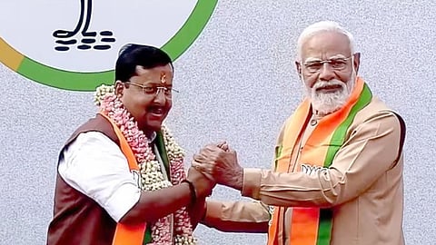 Nitin Nabin sworn in as national president of Bharatiya Janata Party today in the presence of Prime Minister Modi