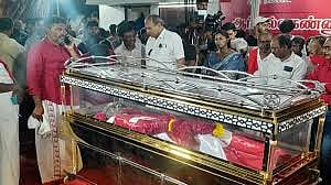 Communist Party comrade Nallakannu's Funeral body was paid tribute to with full state honor and donate Govt Hospital