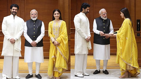 Rashmika Mandanna Vijay Deverakonda Invite PM Modi to Attends Reception in Hyderabad