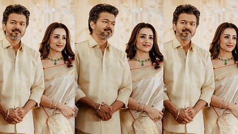 Video of Vijay and Trisha attending a ags family wedding function goes viral