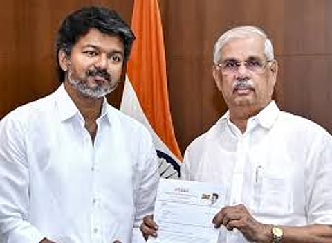 TVK leader Vijay claimed the right to form government, but Governor has not yet invited him