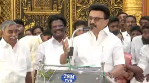 Stalin hit back at Vijay, stating that father is not in Assembly but in the hearts of the people