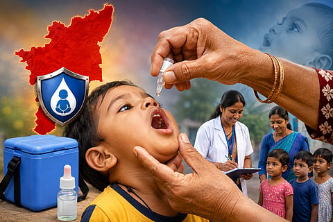 Polio vaccination camp across Tamil Nadu the day after tomorrow! Target set to administer drops to 52.91 lakh children!