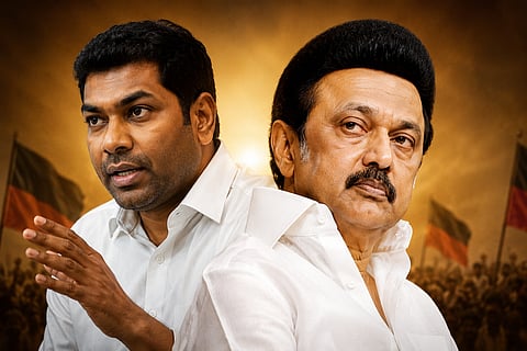 Aadhav Arjuna has warned the DMK that they will not stop until the 'Karur account' is settled