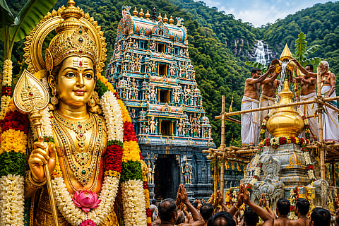 grand Kumbabishekam at Pazhamudircholai of Lord Murugan' is set to take place tomorrow