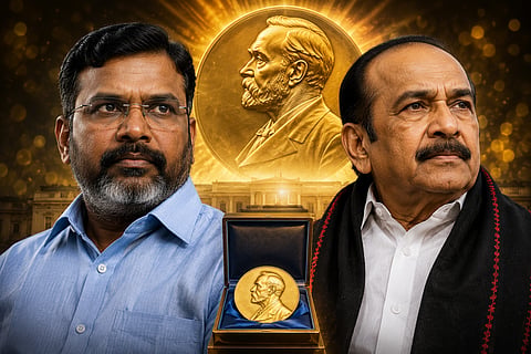 Thirumavalavan hit back Vaiko, who mockingly suggested Nobel Prize should be awarded regarding the stance on alliance