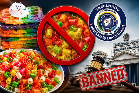 Tamil Nadu government has issued a sweeping order banning the sale of colored appalams