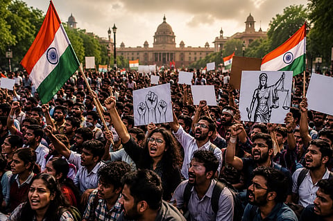 CJP staging continuous protest in Delhi for 2nd day, demanding resignation of Minister Dharmendra Pradhan