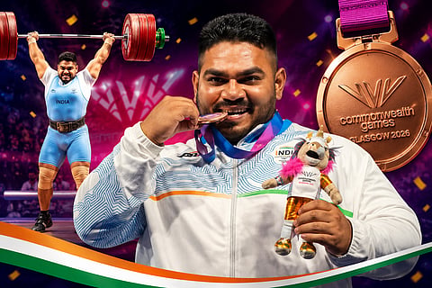 India's Jandu Kumar iimpressed winning bronze medal in weightlifting at the Commonwealth Games