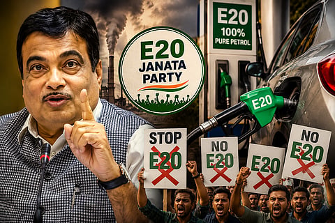 like 'Karappan Janata Party', a party named 'E20 Janata Party' launched to oppose blending of ethanol with petrol