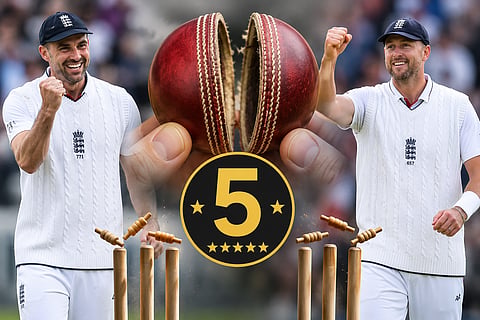 History made in Test cricket match against Pakistan, ball split in two, two England players claimed five wickets each