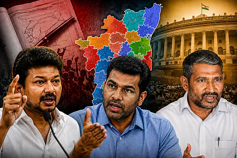 heated exchange took place in Assembly between DMK and the TVK regarding constituency delimitation