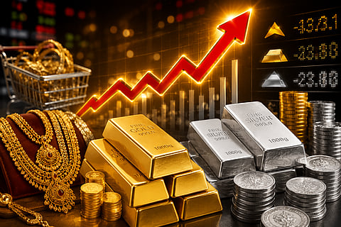 price of gold increased by ₹640 per sovereign today, with the price per gram crossing the ₹15,000 mark