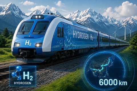 India's first hydrogen train has achieved a significant milestone by traveling 6,000 kilometers