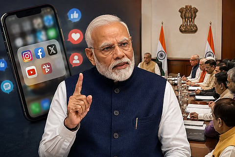 pm modi instructs cabinet minsiters to be active on social media and deleiver the government schemes to social platforms
