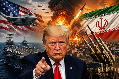 President Donald Trump stated that between United States and Iran is not a war, but merely a military confrontation