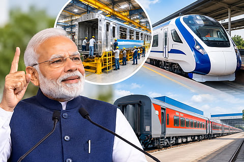 Over 50,000 Modern Railway Coaches Manufactured Since 2014" – PM Modi Expresses Pride