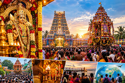 "Sri Lanka's Famous Nallur Kandaswamy Temple Festival Concludes; Lakhs of Tamils from Around the World Participate.