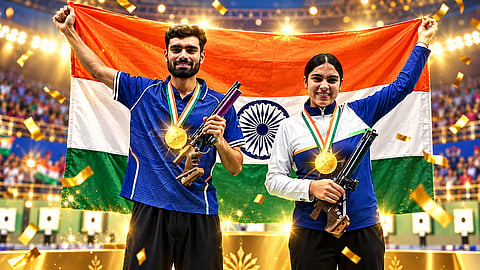 Asian Games, Indian shooting duo Kamaljeet and Suruchi Singh achieved winning gold medal