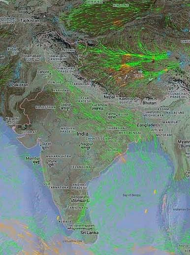 satellite Images Reveal Massive 4,000-km Cloud Band Stretching from India to China