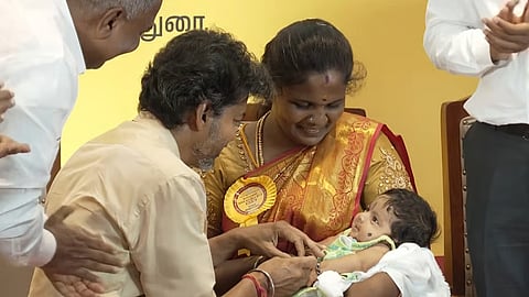 CM Vijay Launches Gold Ring Scheme for Newborns at Madurai Rajaji Hospital