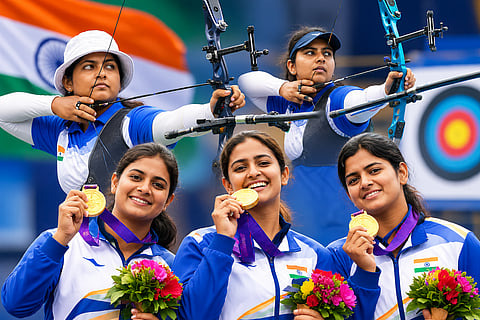 Women's Archery Triumph Extends India's Medal Haul at Asian Games in japan
