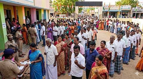 Voting is proceeding briskly in the Dharapuram and Maduranthakam constituencies