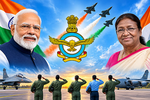 PM Modi, President Murmu Salute Air Warriors on 94th Air Force Day
