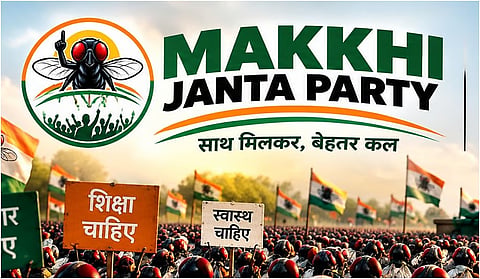 After Cockroaches, Now Flies: Makhi Janta Party Goes Viral Amid Delhi Protests