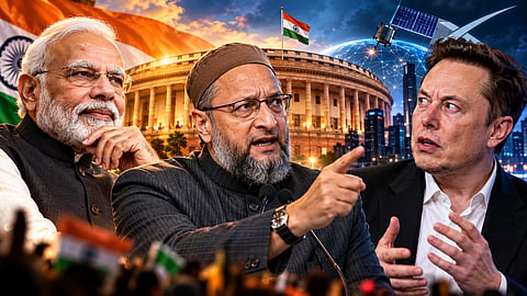"We may oppose Prime Minister Modi, but an American cannot dictate to India" owaisi given sharp retort to Elon Musk