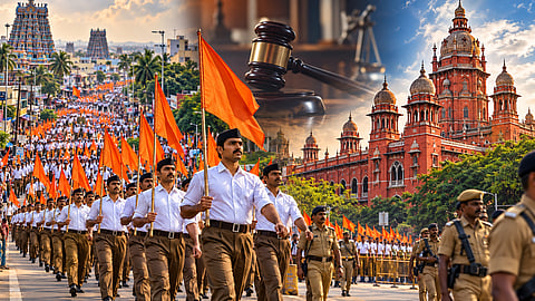 Madras High Court granted permission for RSS to hold processions at 128 locations inTamil Nadu