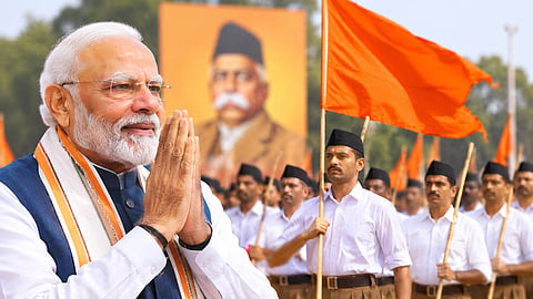 : RSS 101st Foundation Day: PM Modi Greets Swayamsevaks, Praises Nation-Building Efforts