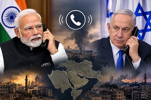 PM Modi and Netanyahu Hold Phone Talks on West Asia Tensions and India–Israel Ties