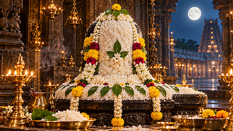 Full moon day on Aippasi falling tomorrow, let us look in detail of 'Annabhishekam'