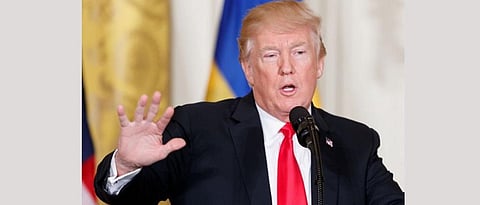 Donald Trump made the remarks while addressing supporters and family at the White House