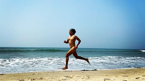 This is not the first time Milind has bared it all for the camera