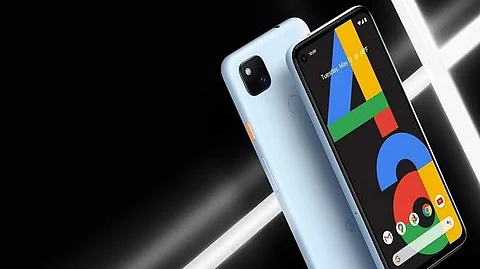 The phone has a matte finish and includes Pixel's signature colour pop power button in mint