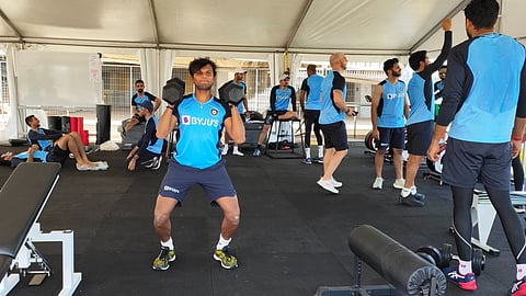 Indian team training ahead the battle against mighty Australia